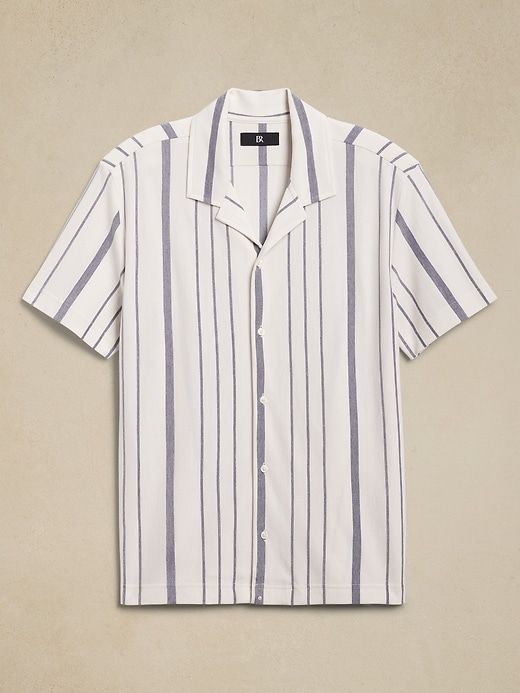 Luxury-Touch Pique Resort Shirt _ Banana Republic